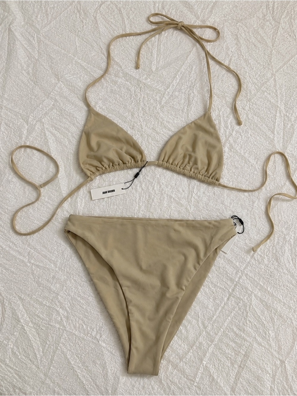 Joah Brown SET NWT Triangle Bikini Top + High-Waisted Bikini Bottom - Picture 6 of 7